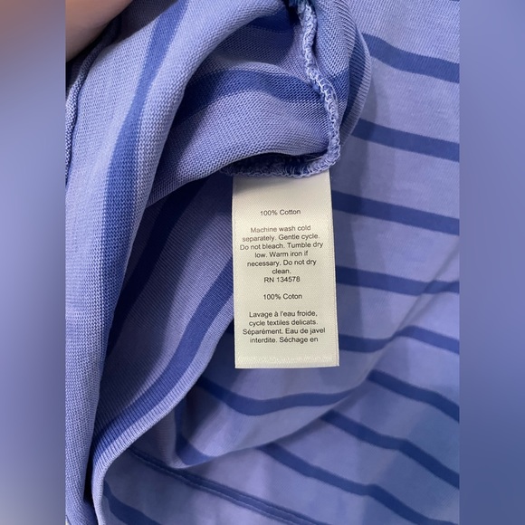 VINEYARD VINES Overdyed Striped Boatneck Tee Shirt - Picture 4 of 7